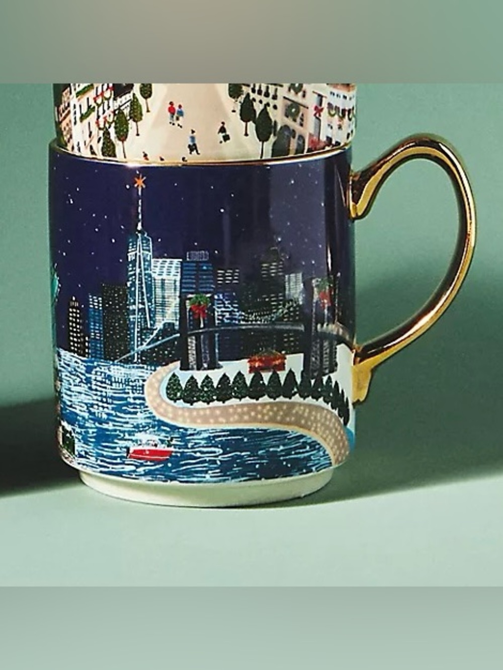 🆕 Anthropologie New York Holiday Mug